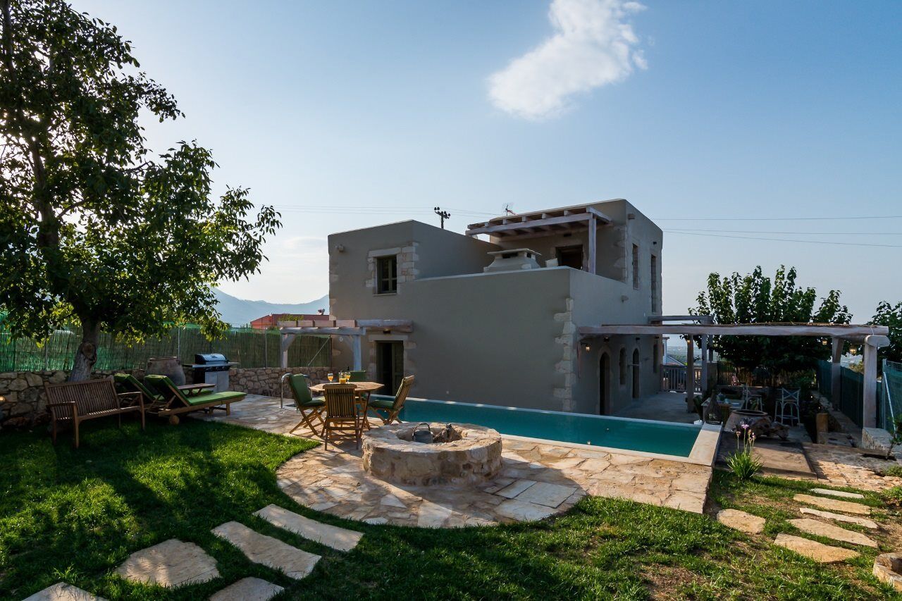 Traditional Stonebuilt Villa Leonanto, Only 5 Km From A Sandy Beach Kastellos Екстер'єр фото